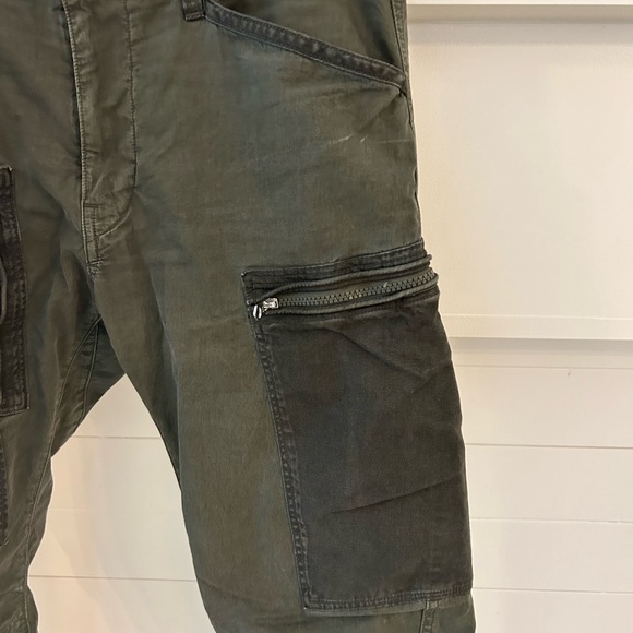 G-Star Olive Green Cargo Jogger Pants with Zip Pockets - Picture 4 of 6